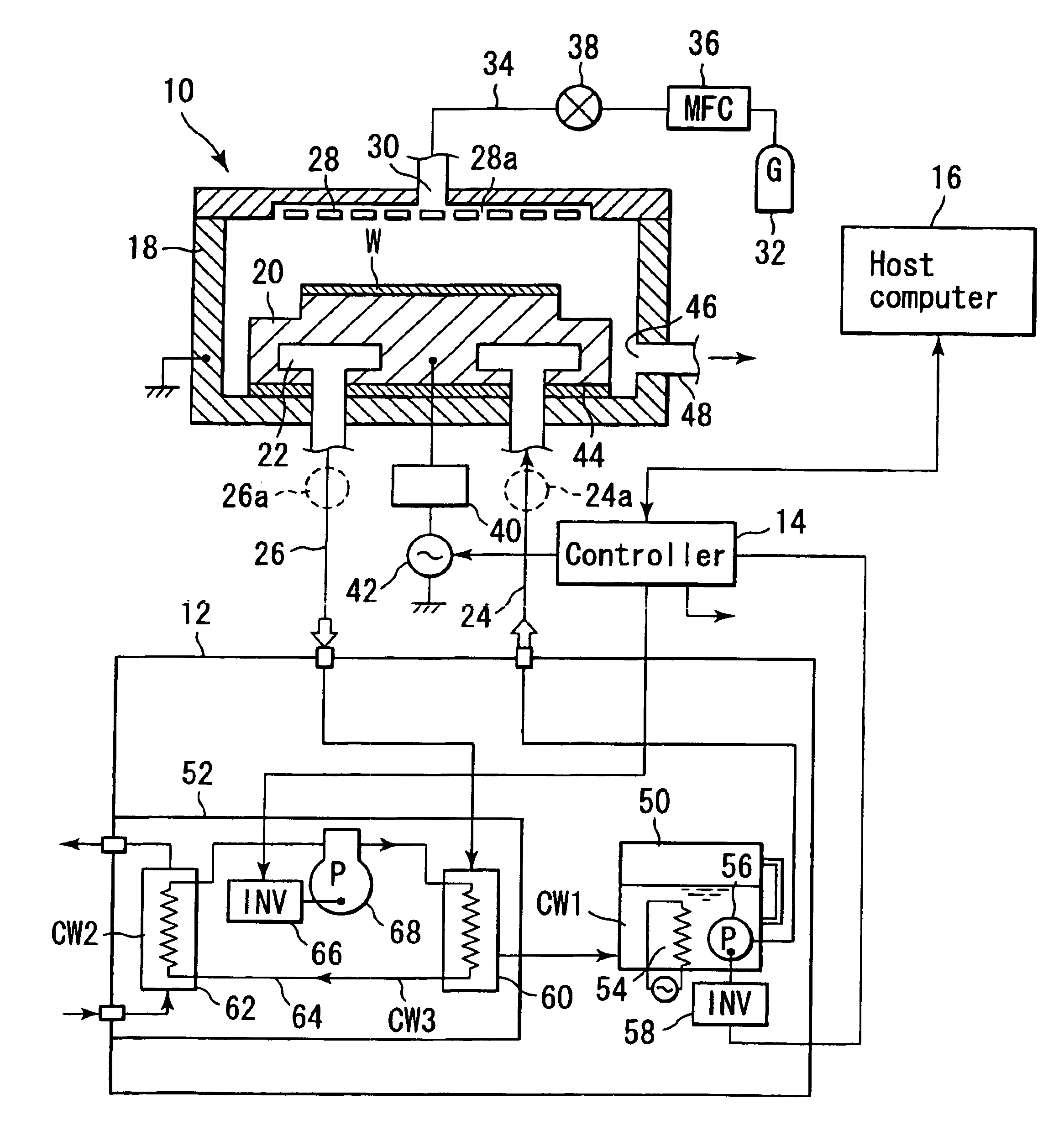 Method and system for controlling chiller and semiconductor processing system