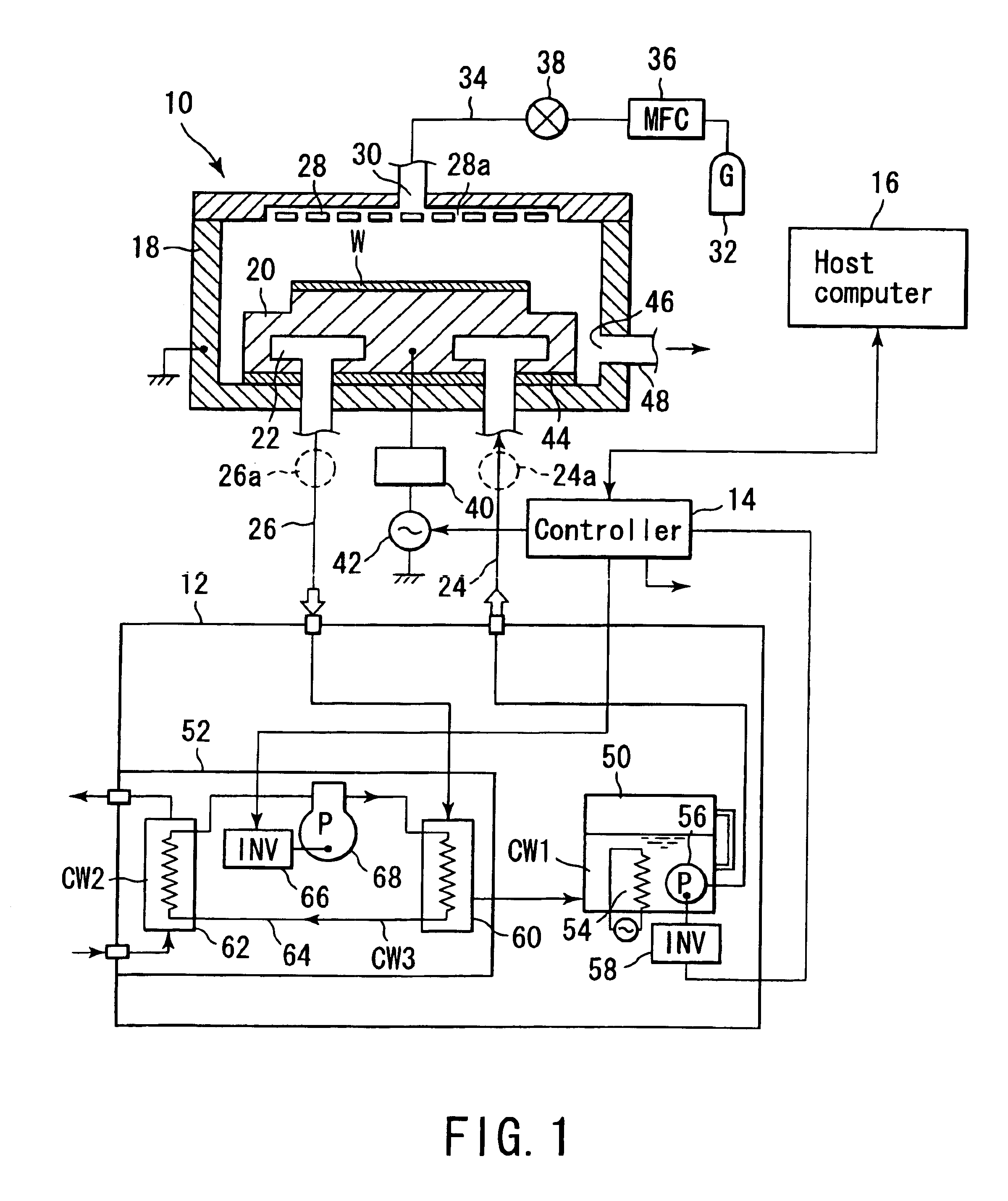 Method and system for controlling chiller and semiconductor processing system