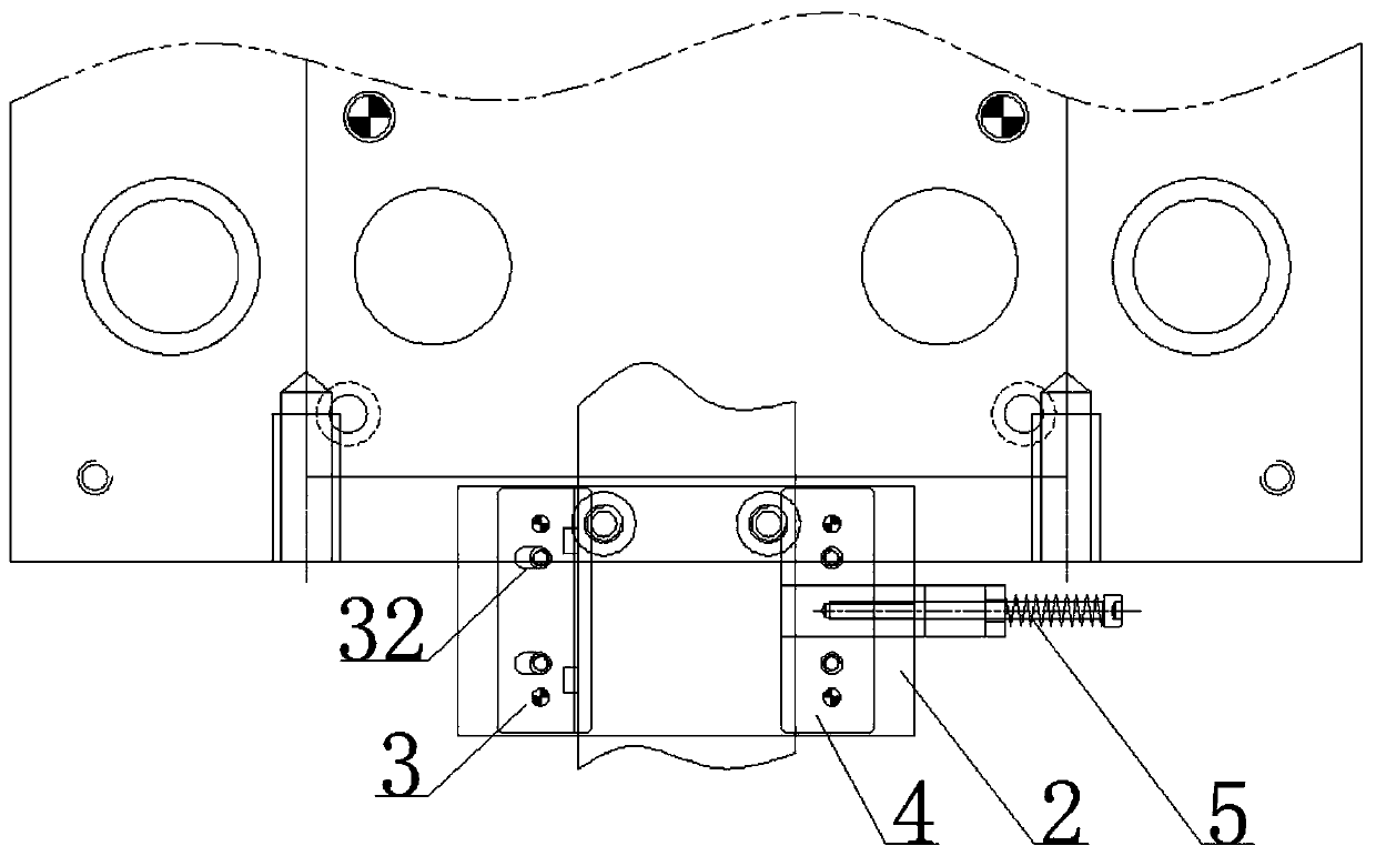 Stamping mold facilitating material plate positioning