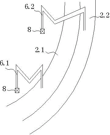 Blast furnace body structure for facilitating lining making through grouting