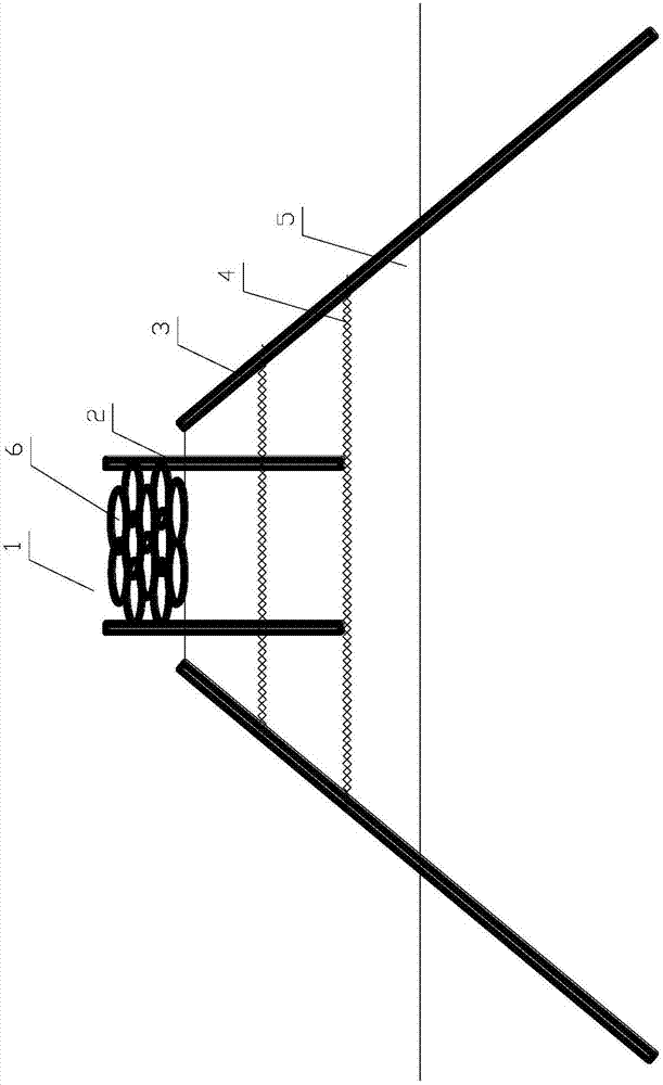 Man-made bamboo raft cofferdam and construction method thereof