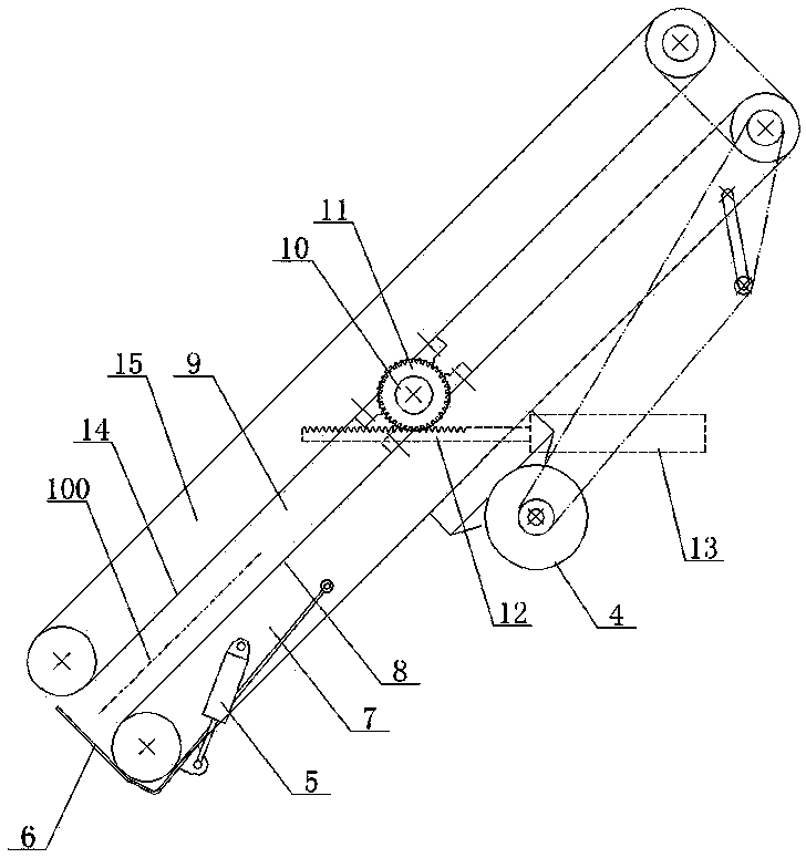 Compound hard paperboard production line with automatic overturning and paper collecting functions