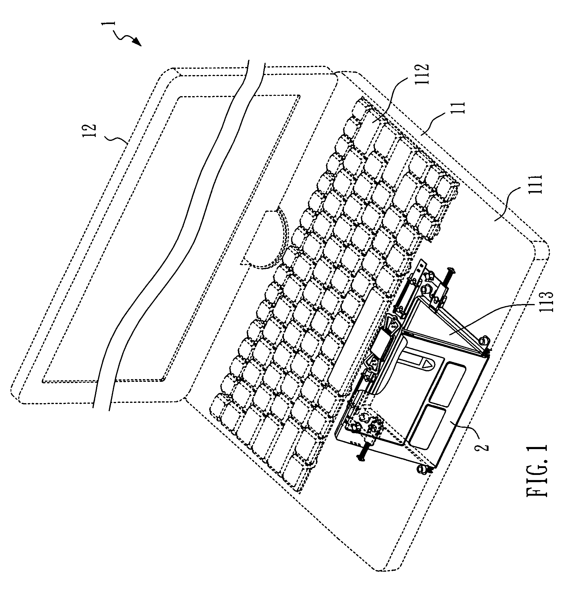 Swivel display inclining structure