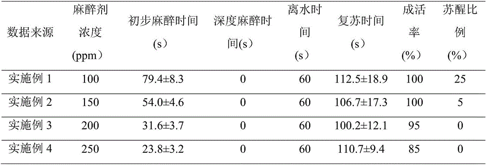 Oncorhynchus masou narcosis method