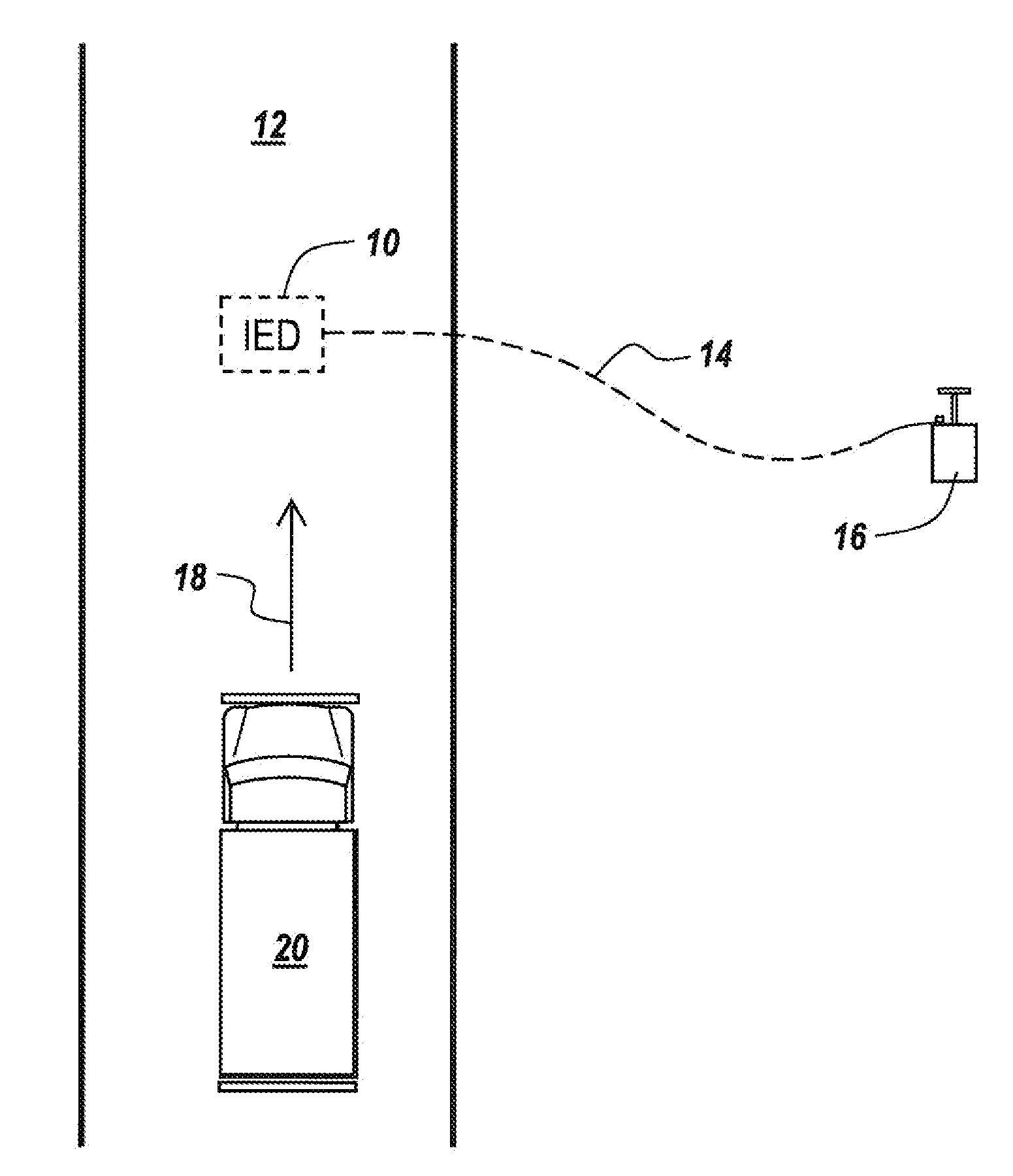 Method and apparatus for detecting command wire utilized to detonate an improvised explosive device (IED)