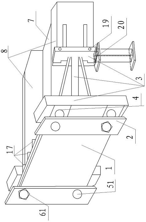 Flatness control device and method for machining flange plate of steel roof beam