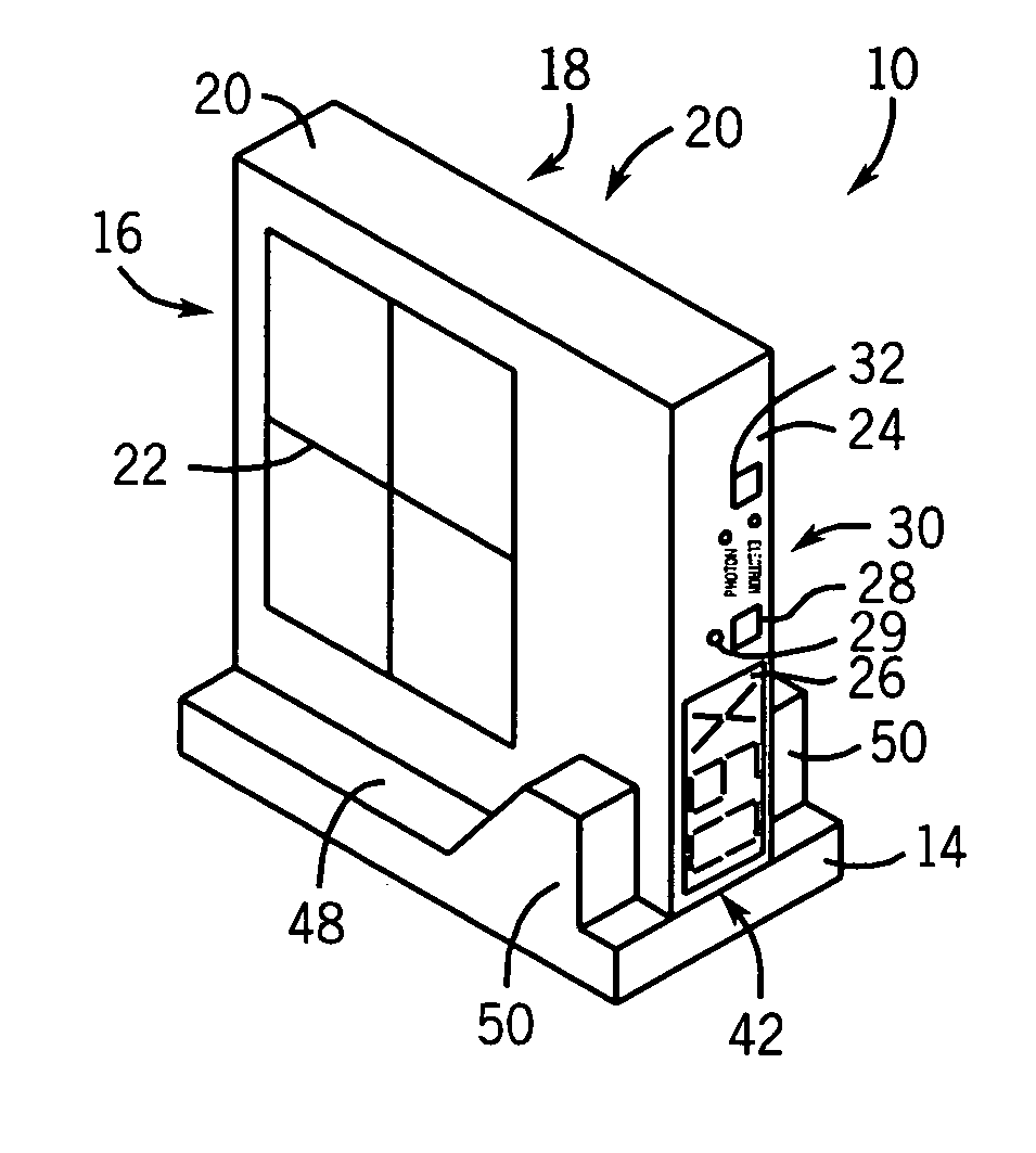 Wire-free, dual-mode calibration instrument for high energy therapeutic radiation