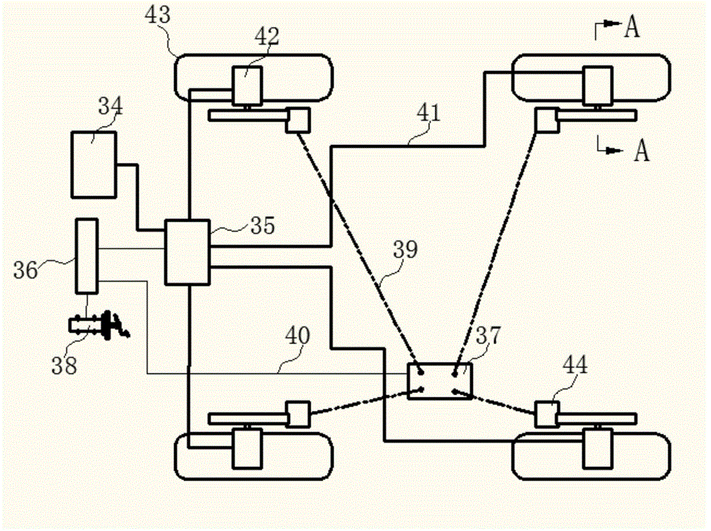 Electro-hydraulic combined braking system with retardance braking function