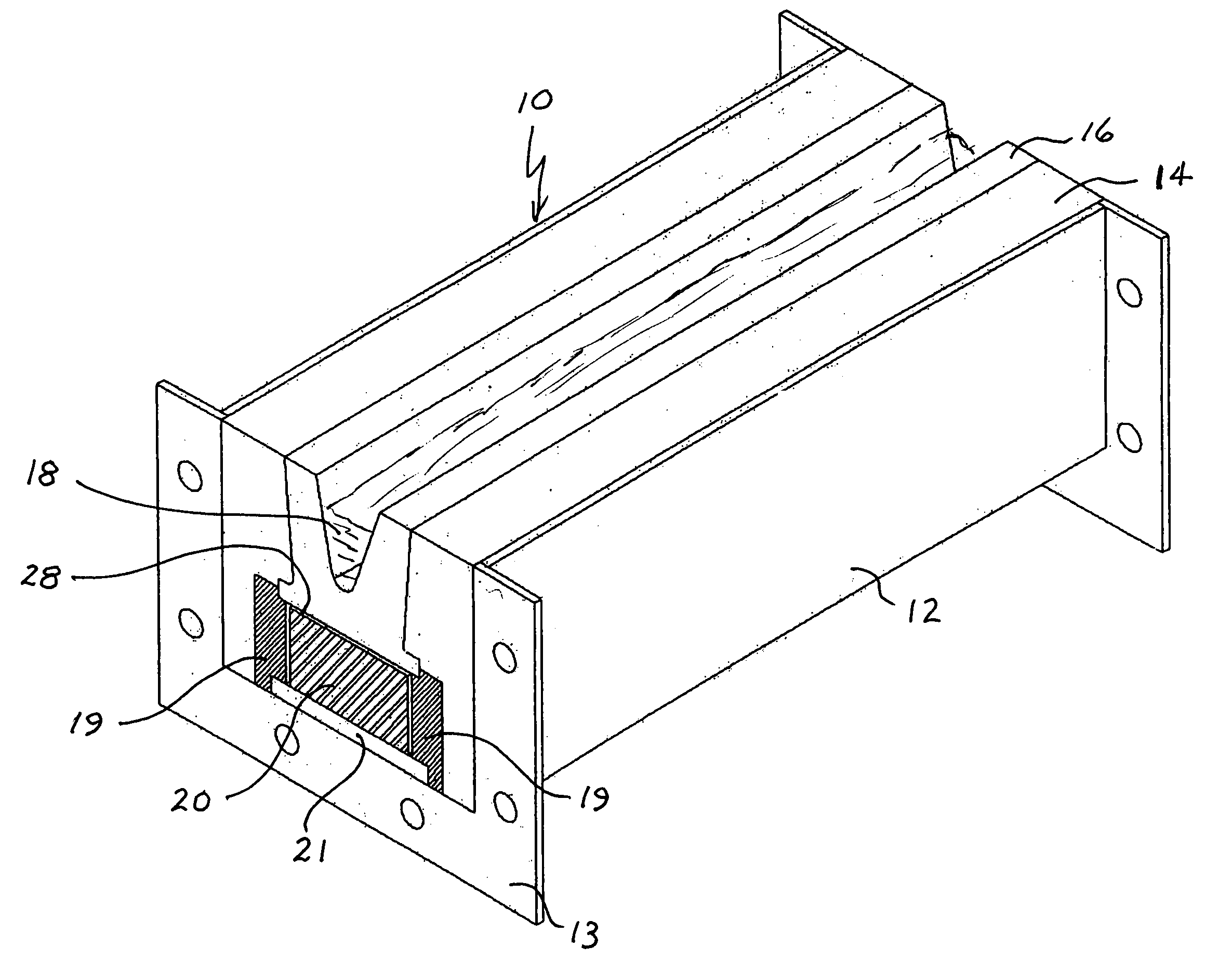 Heated trough for molten metal