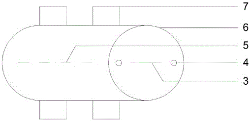 Inclined type barrel-shaped foundation mooring system and construction method thereof