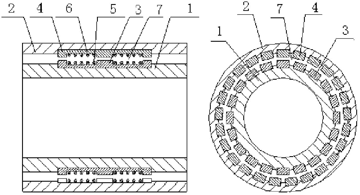 Non-contact electric energy transmission system for vertical drilling system