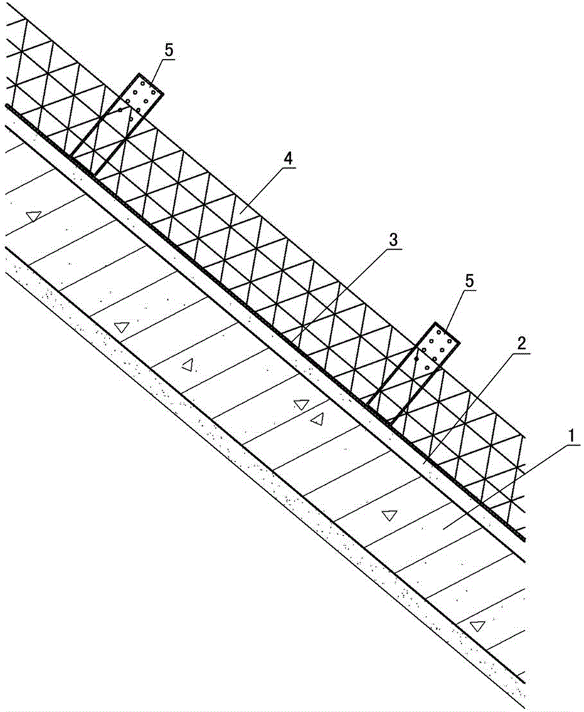 Slope roof thermal insulation, ventilation and energy-saving dry structure and its construction method