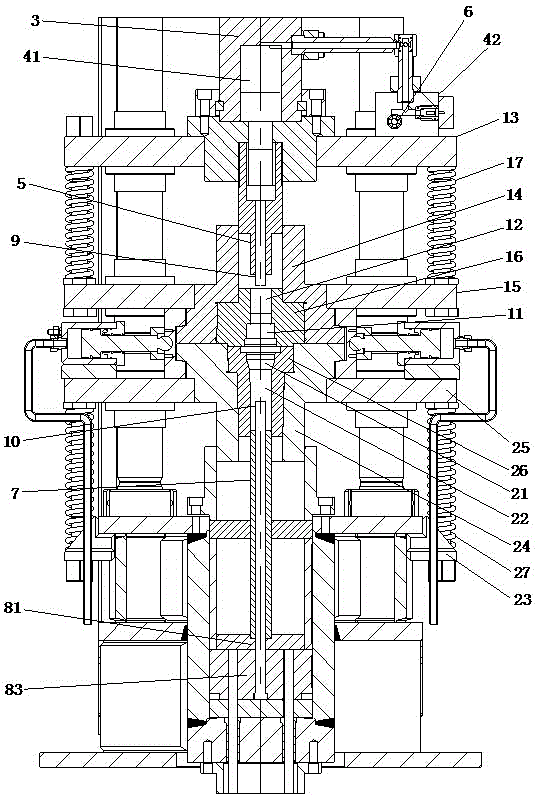 Forming device for metal plastic extrusion forging