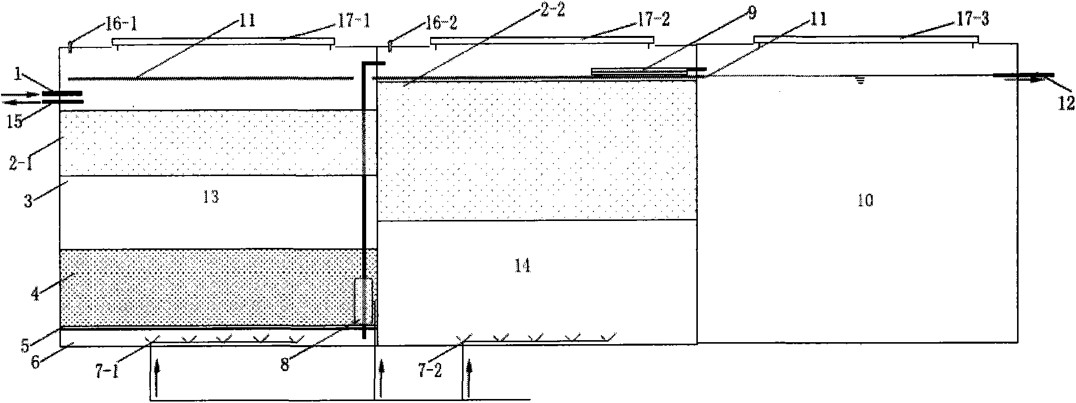 Biochemical pretreatment device of sewage