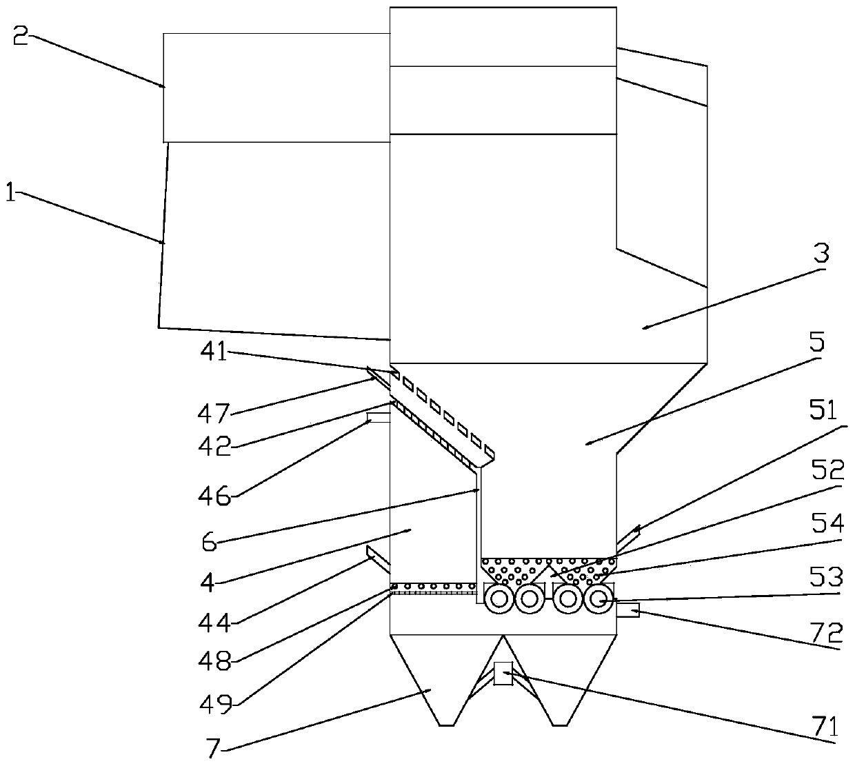 Vertical cement clinker grate-type particle grading cooler and cooling method