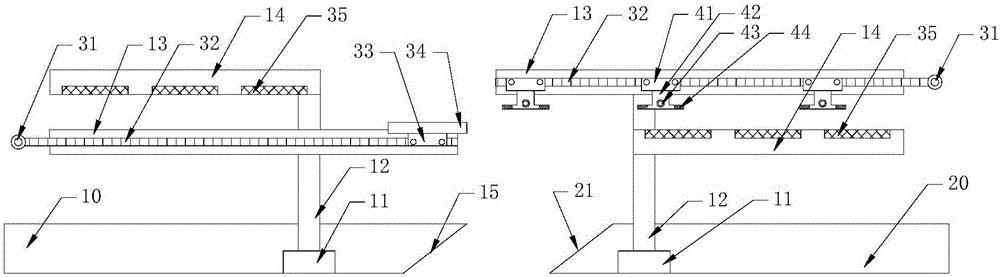 Indoor building material transferring platform