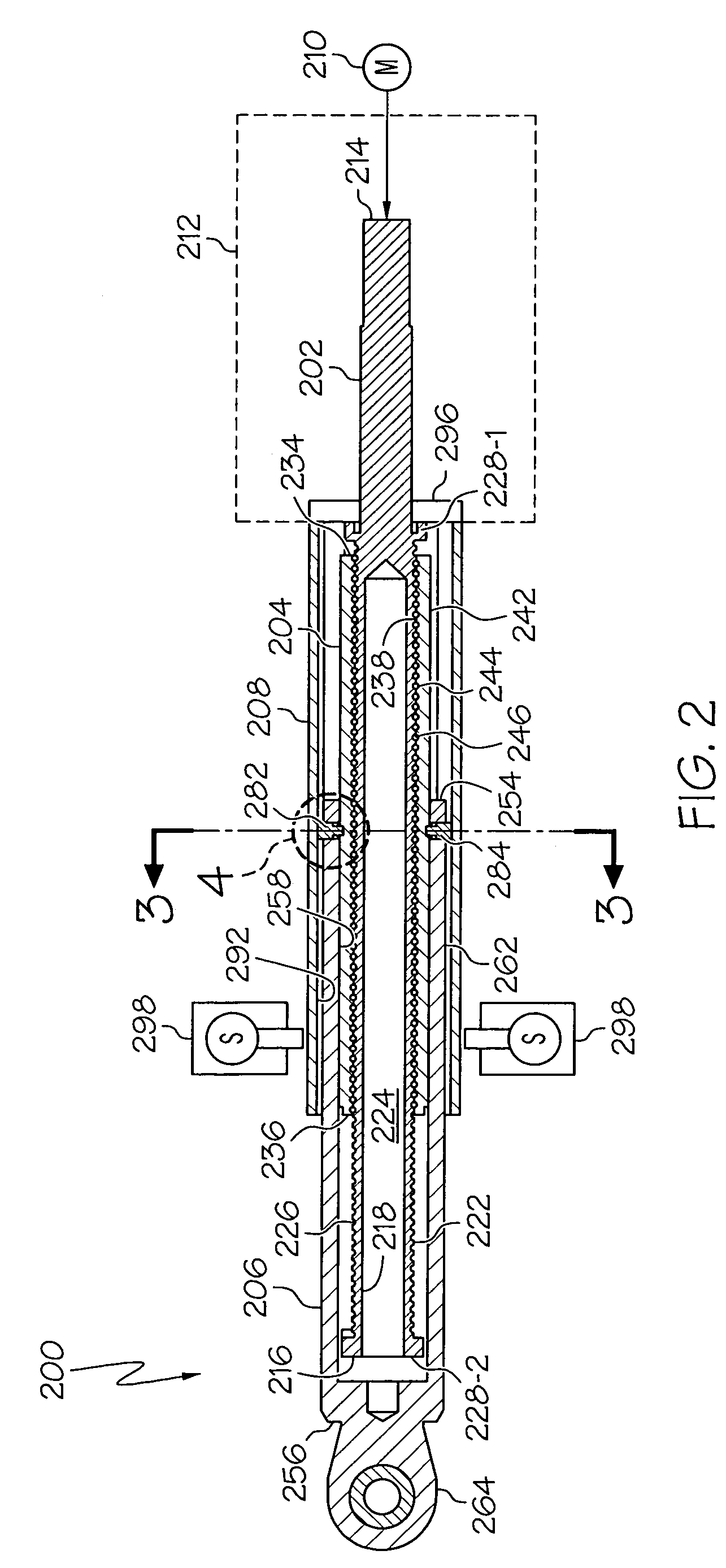 Flight control surface actuator assembly including a free trial mechanism