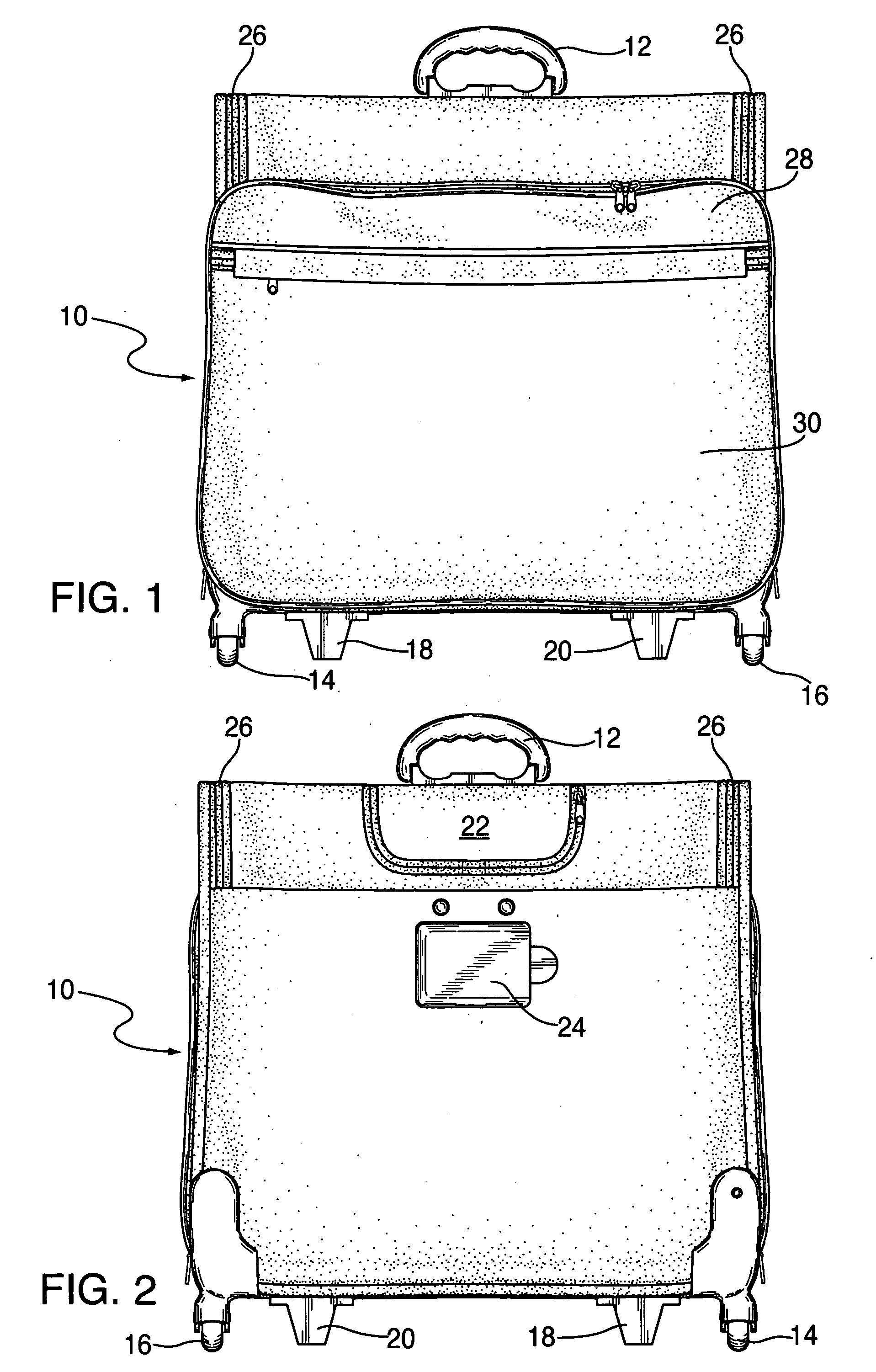 Luggage bag having a removable garment bag