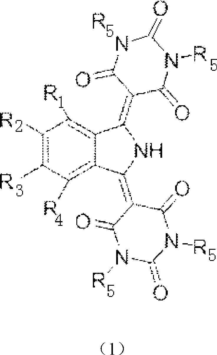 Synthetic method of isoindoline yellow pigment