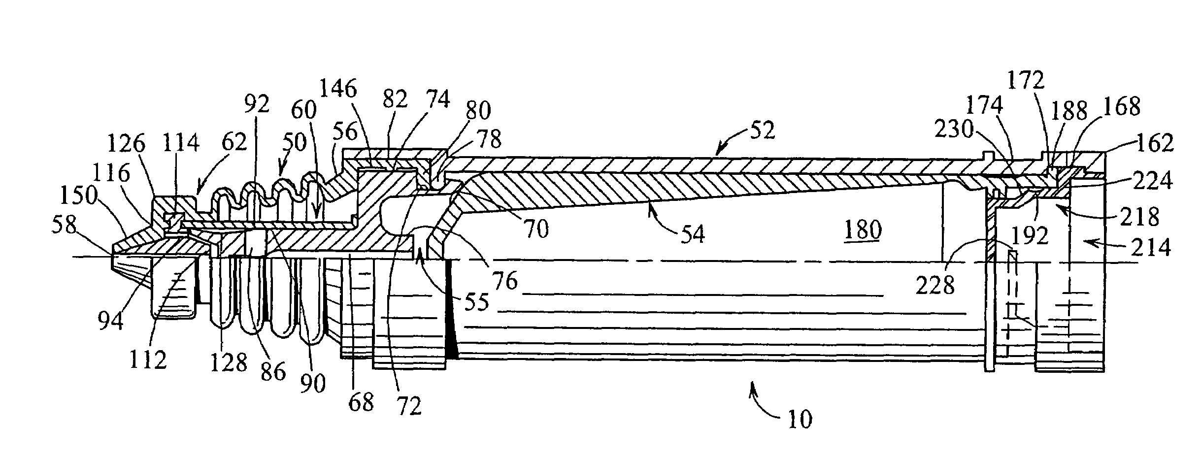 Fluid dispenser having a housing and flexible inner bladder