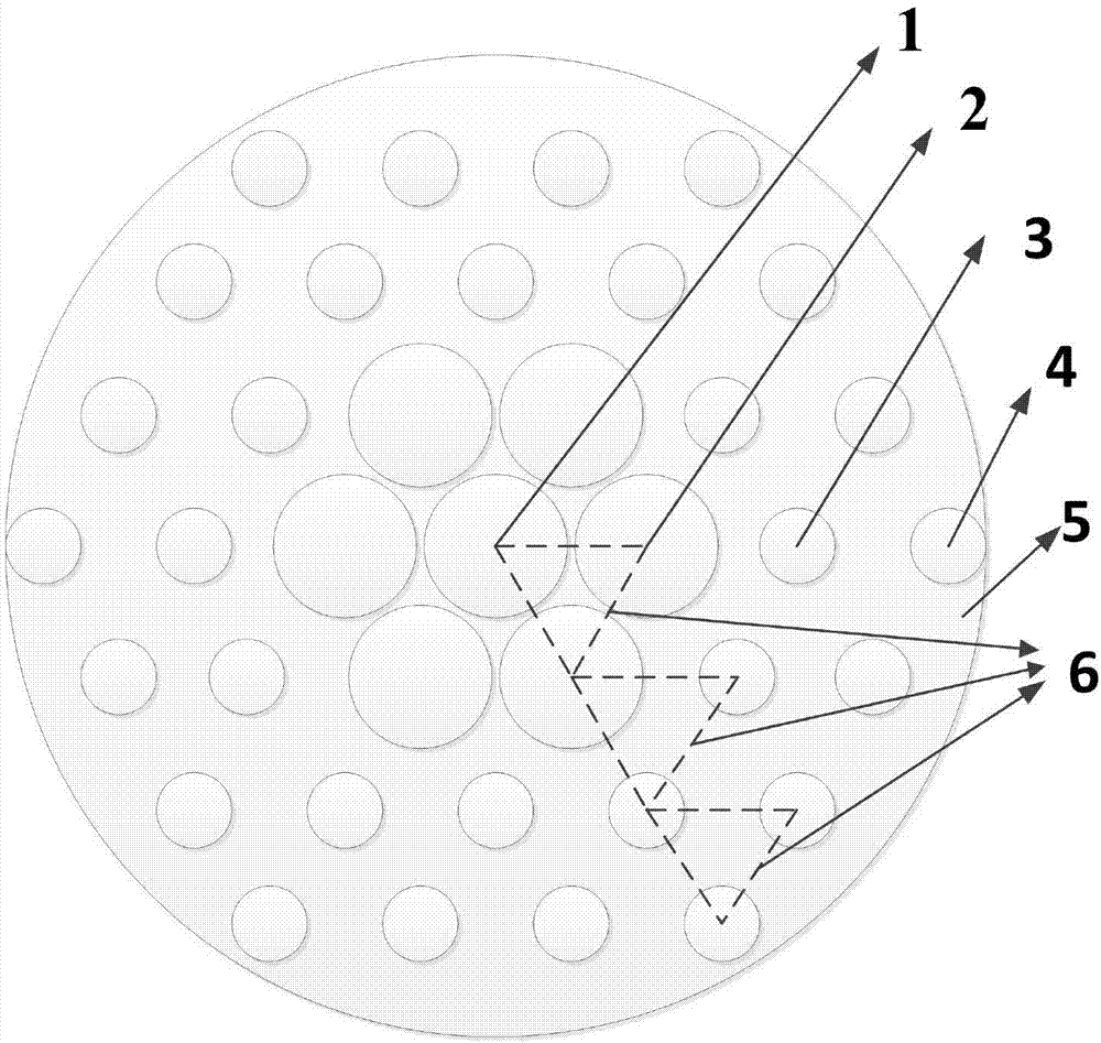 All-solid-state large-mode-area near-zero dispersion-flattened microstructure optical fiber