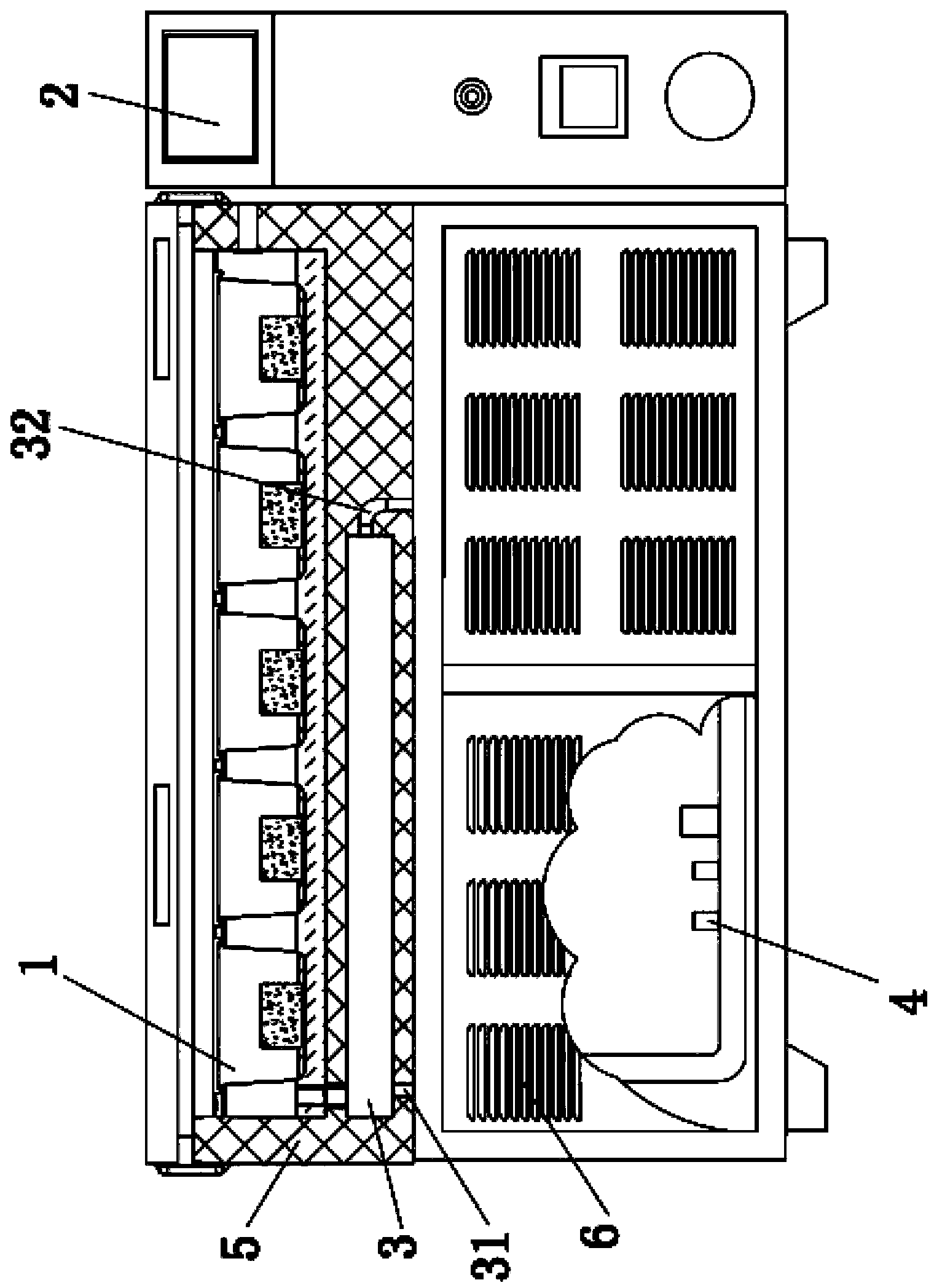 Concrete unilateral freeze thawing tester