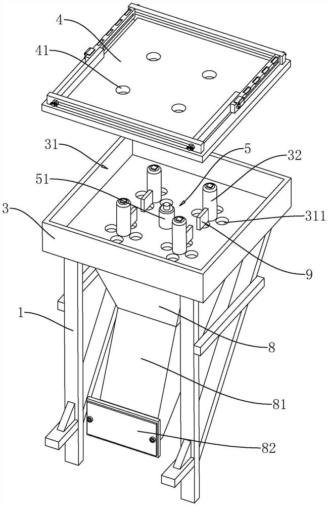 Operation platform in elevator shaft