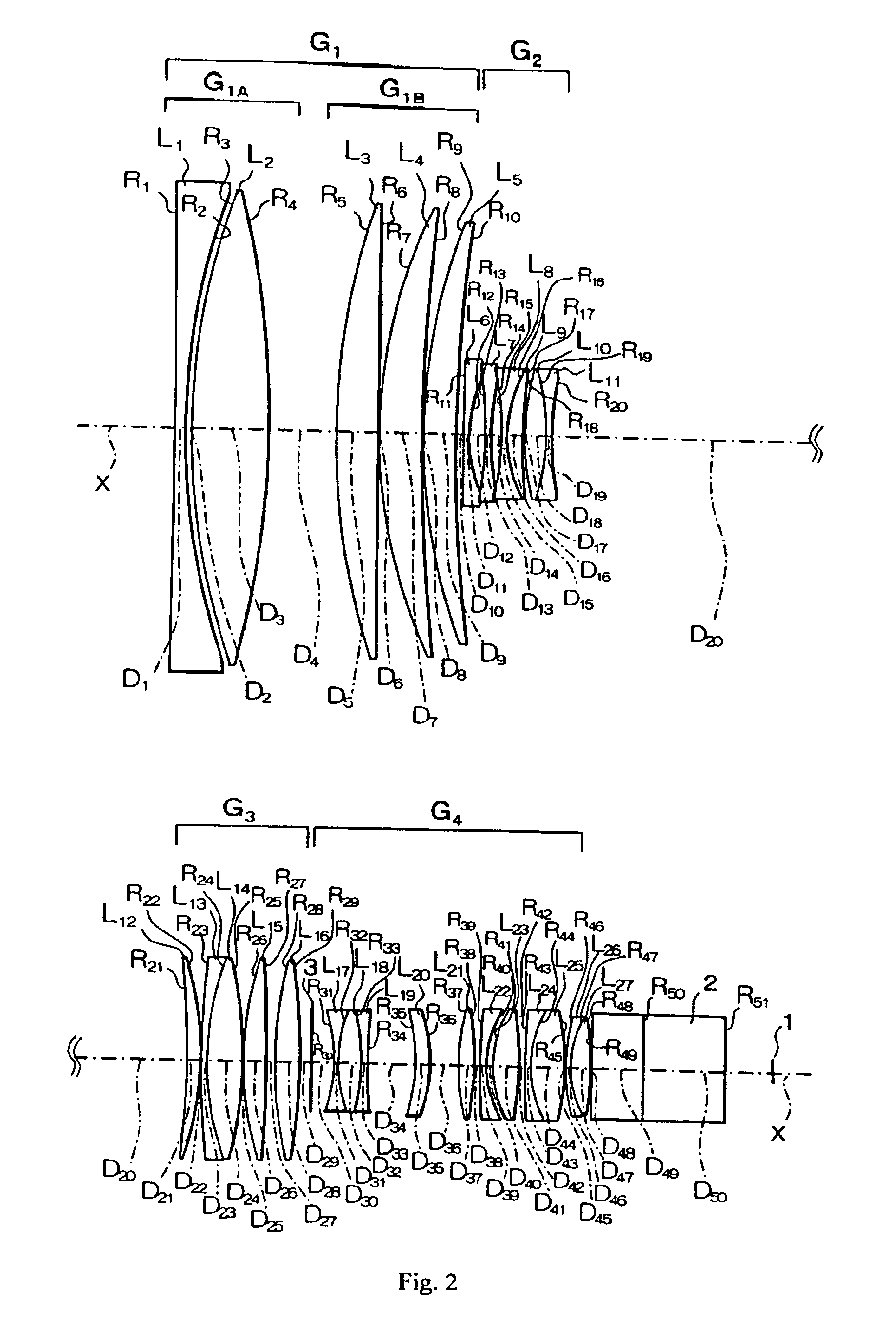 High magnification, four-group zoom lens