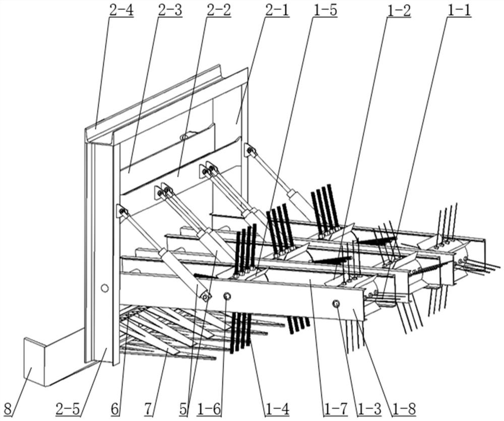 Pineapple harvesting device with combined action of steel wire roller and rigid rod roller