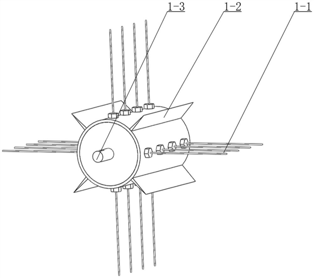 Pineapple harvesting device with combined action of steel wire roller and rigid rod roller