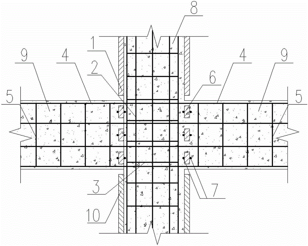 Structure of reinforced circular steel tube confined concrete column-beam joint