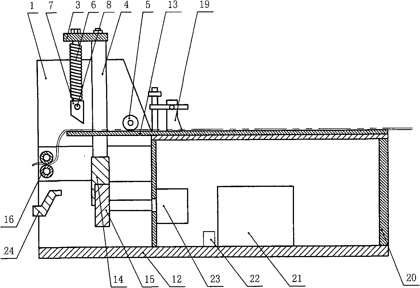 Automatic belt cutting machine