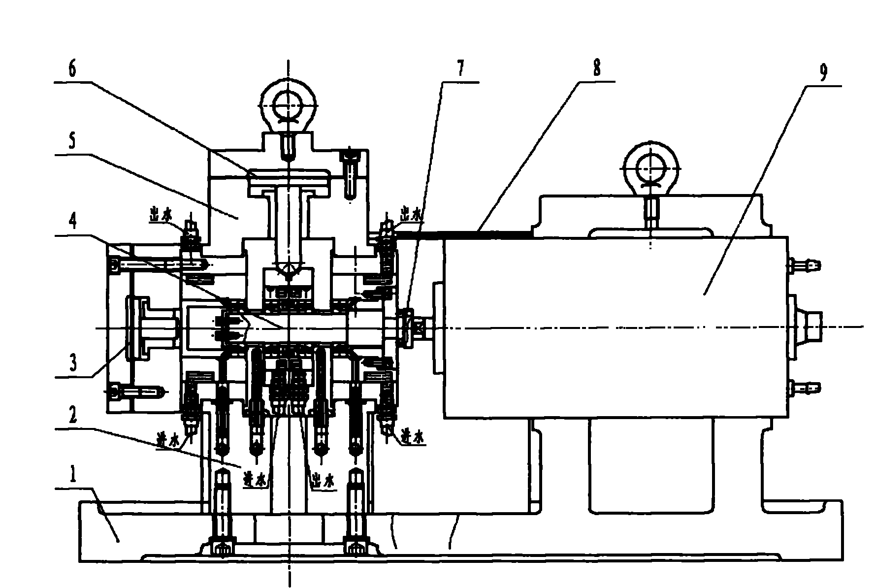 High-speed dynamic simulation test method for electric mainshaft bearing