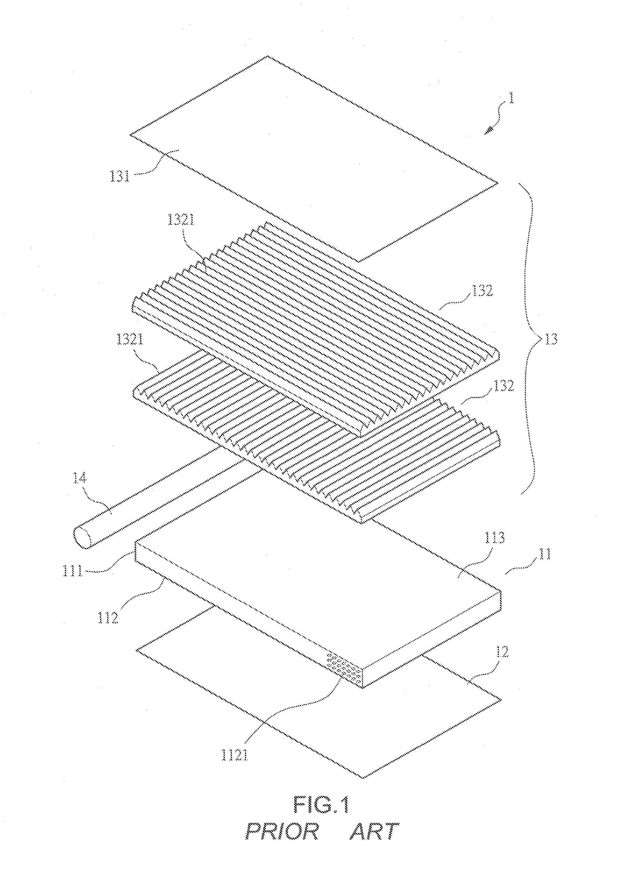 Structure of light guide board