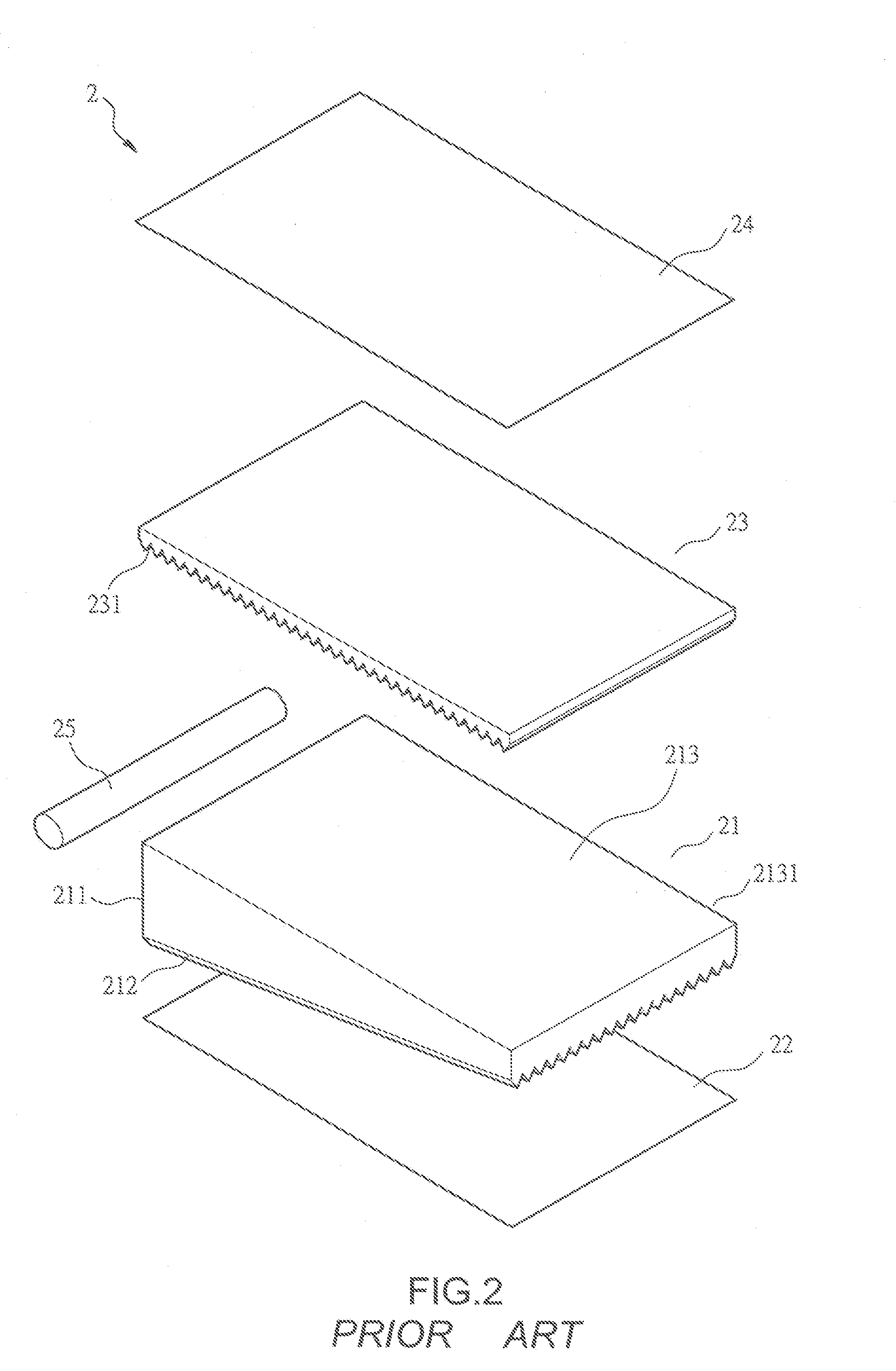 Structure of light guide board