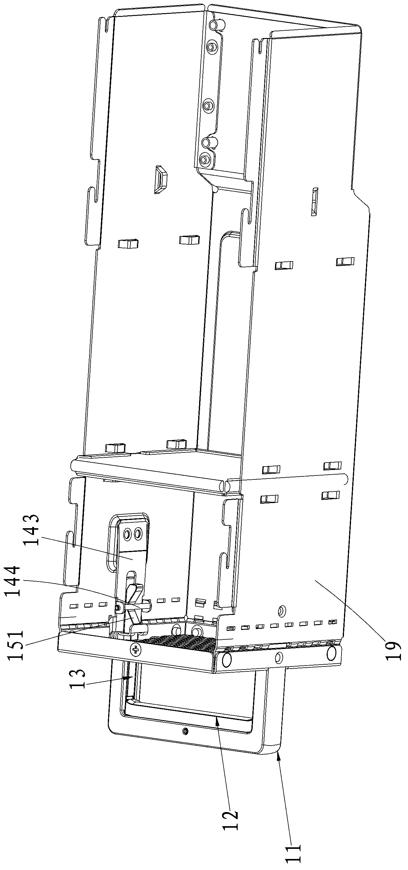 Handle locking structure and electronic equipment possessing the handle locking structure