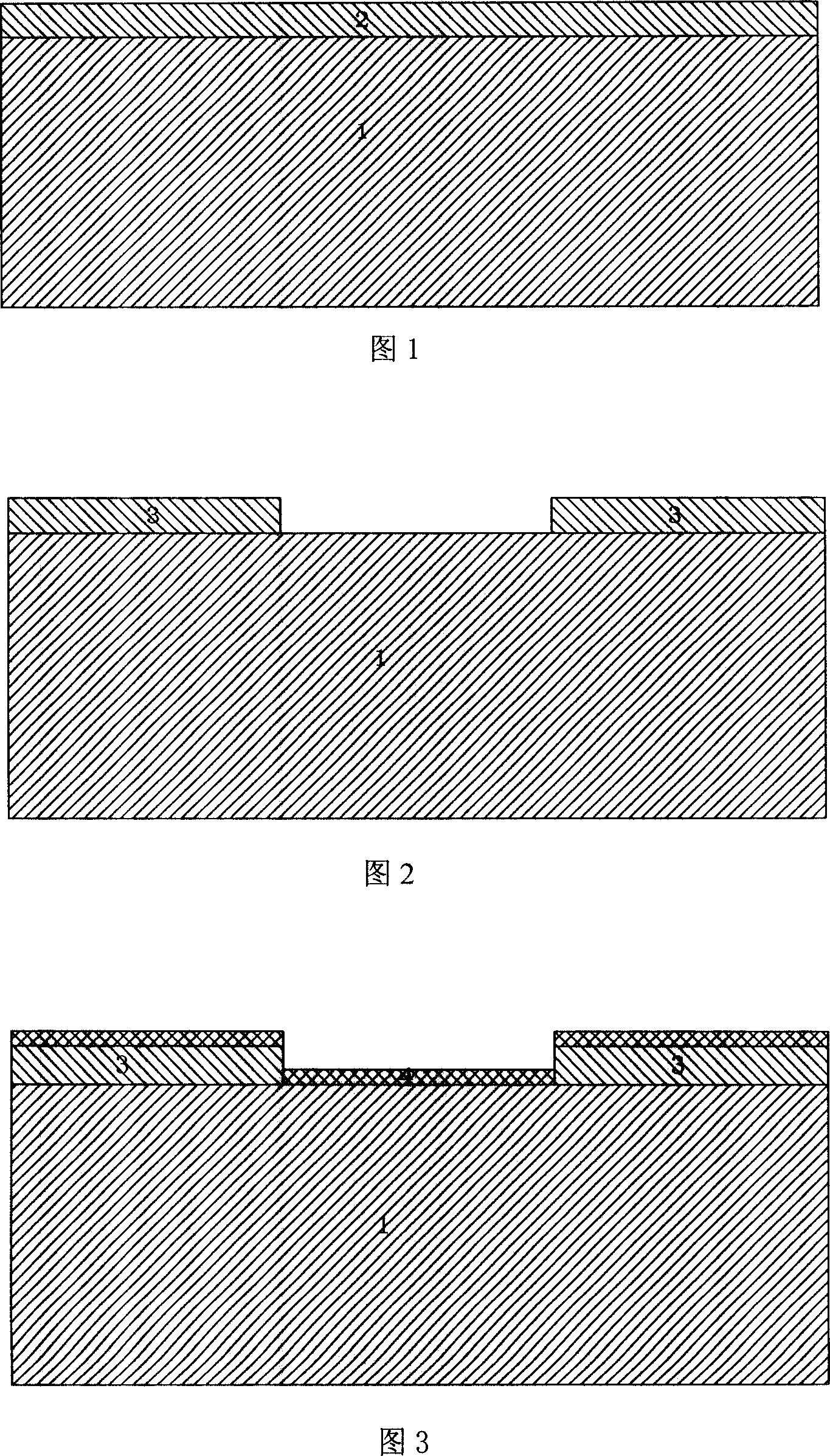 Stripping preparation method of graphics platinum/titanium metal thin film