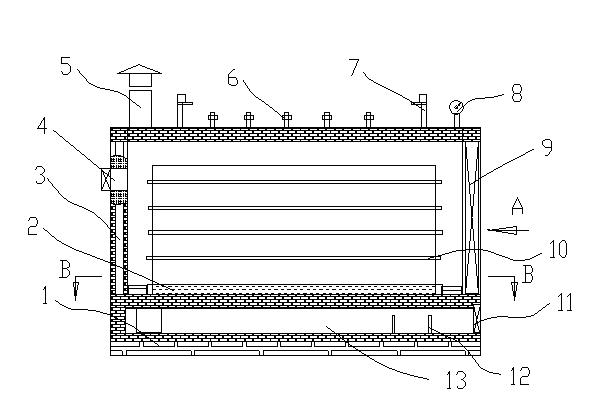 Efficient energy-saving normal pressure sterilization stove for edible fungi