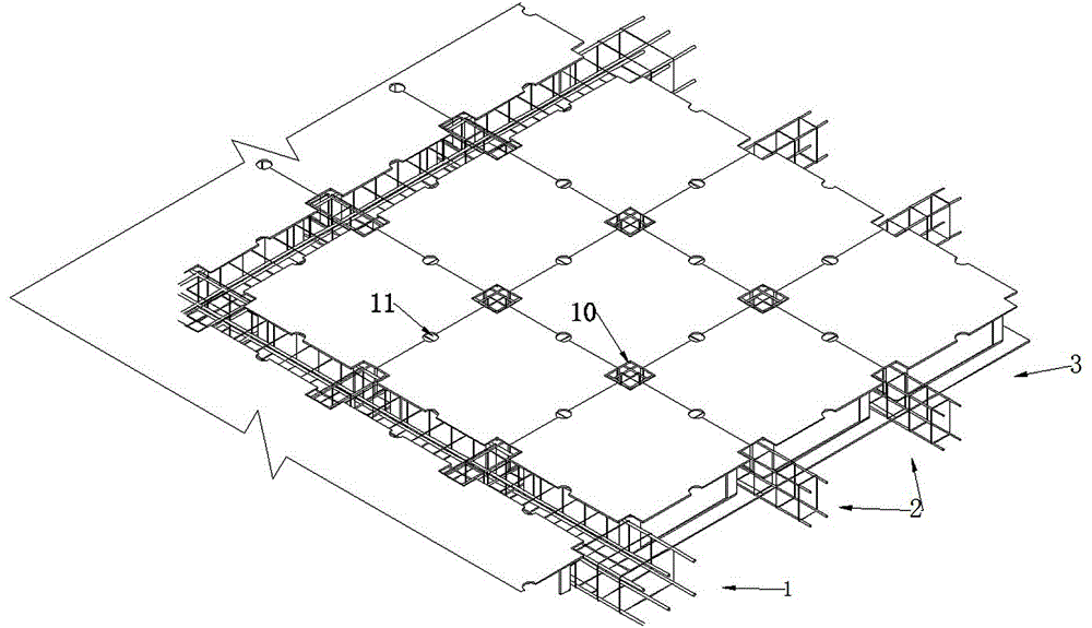 Hidden frame dense rib cavity floor