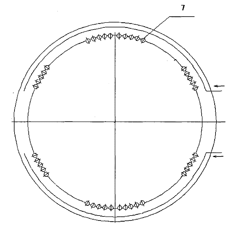 Cooling device of alumina decomposition pond