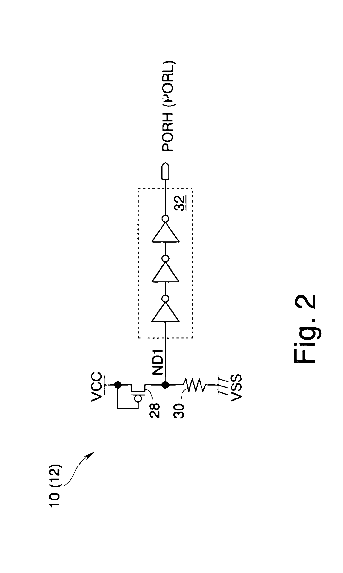 Power-on reset circuit/method for initializing an integrated circuit