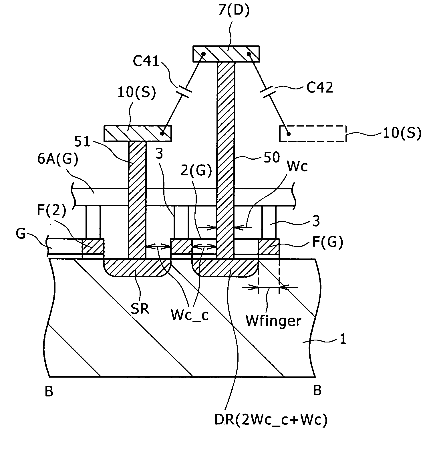 Designing method for high-frequency transistor and high-frequency transistor having multi-finger gate