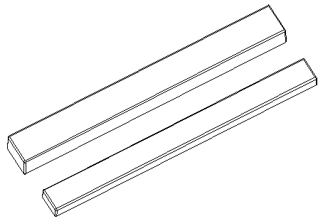 Strip-shaped steel coated sand mold