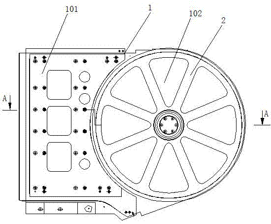 Rotary base at the end of escalator and its processing method