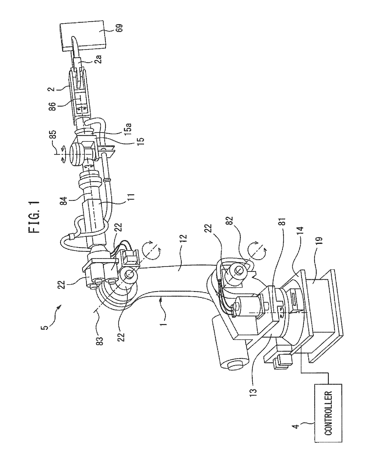 Controller for limiting speed of robot component