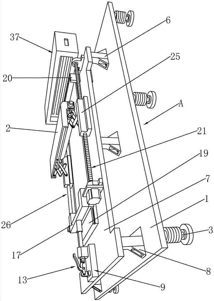 Polishing device for processing board surfaces