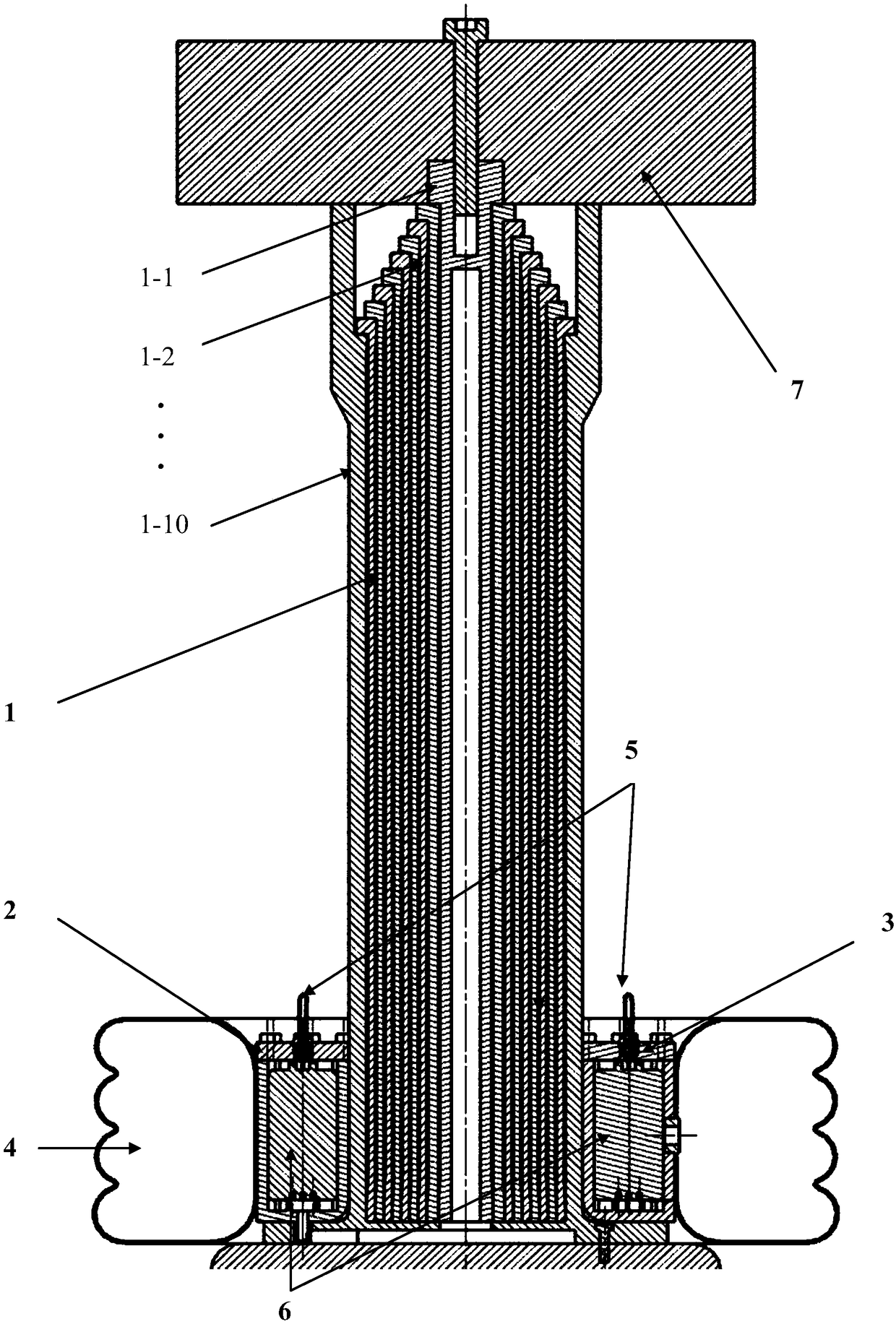 Gas-consuming underwater posture changing upward-floating device resisting surges