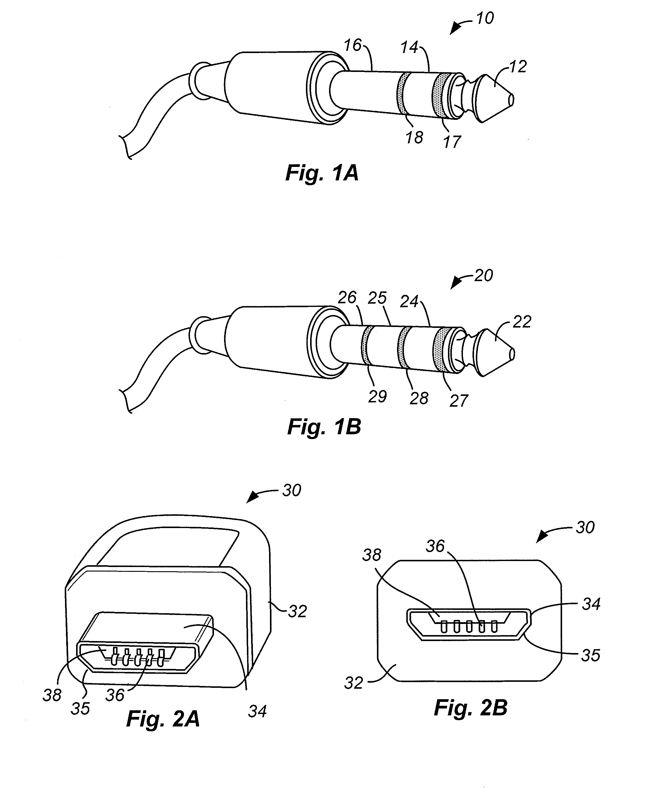 Plug connector with external contacts