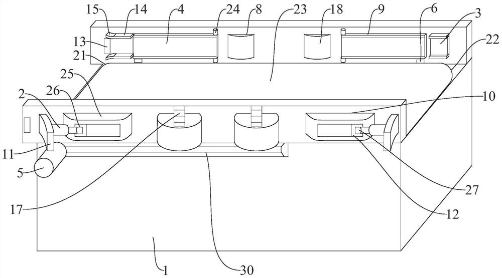 Electric control edge sealing device for plate processing