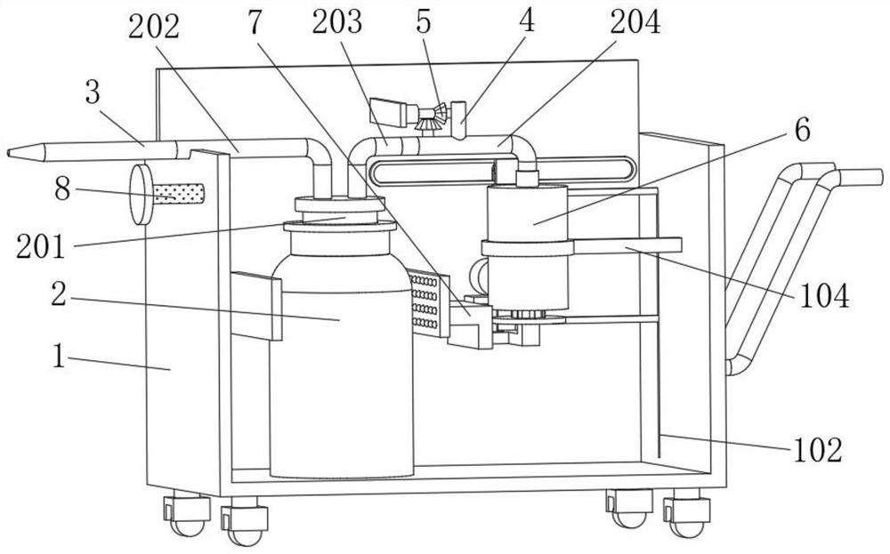 Nursing drainage device for intensive care medicine department